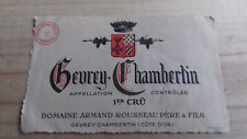 étiquette vin Gevrey
