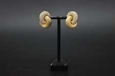 Pair gold tone cz - of,