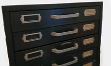 Armadio vintage in metallo Neumade 5 cassetti portaoggetti per diapositive 35 mm 