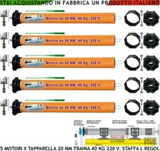 SERRANDE AVVOLGIBILI 40 KG 5 MOTORI ELETTRICI 220 V STAFFA L TAPPARELLE AUTOMATI