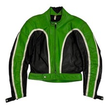 giacca pelle kawasaki giacca moto vintage taglia 48 prodotta in Inghilterra o...