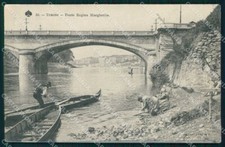 Torino Città Ponte Regina Margherita Barche Calligaris cartolina MZ9113
