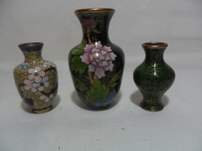 Vasetti in miniature cloisonné colori assortiti lavorazione orientale