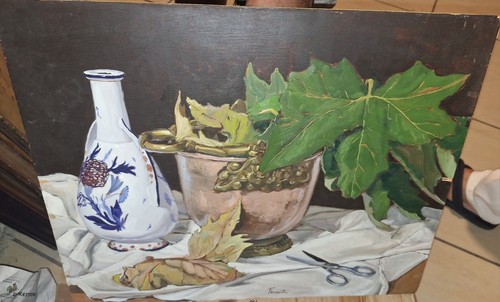 Dipinto olio tavola - ad,