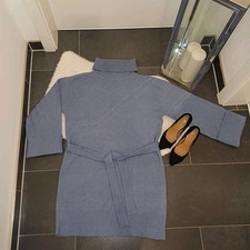 Abito in maglia azzurro L 42 44 Vila maniche larghe maglione girocollo lungo morbido top