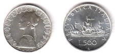 1968 italia lire - lire, 500