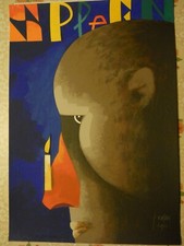 TADINI EMILIO SERIGRAFIA TITOLO " PERSONAGGIO "