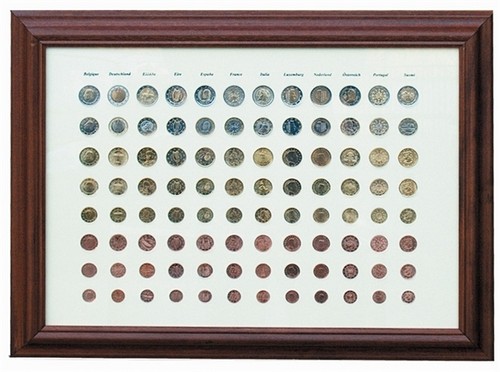 Quadro per monete euro senza - monete,