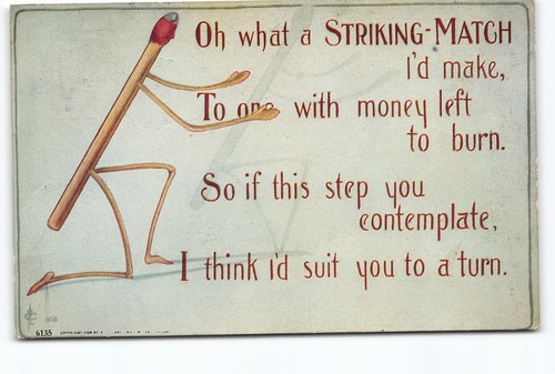 Humor striking match money - humor,