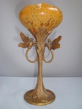 Vaso Libellula Natura Stile Art Deco Stile Art Nouveau Porcellana Bronzo