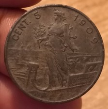 Moneta 5 Centesimi 1909 Prora