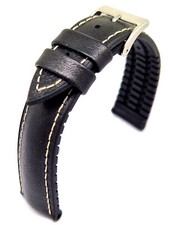 Cinturino Nero con Cucitura