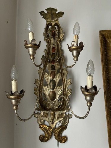 Applique ottone 4 fiamme - applique,