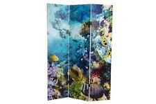 PARAVENTO IN LEGNO NERO SEPARE' DIVISORIO PARETE DIVISORIA SEPARE DIVISORE