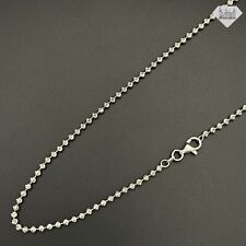 Collana catena sfere perle argento massiccio italiano catena argento 925 unisex