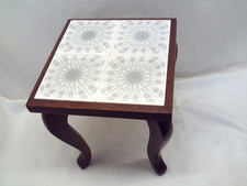 Sgabello fiori vintage legno