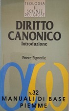 Diritto canonico introduzione - diritto,