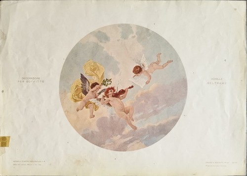 Stampa antica colori 1917 - antica,