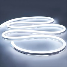 STRISCIA LED NEON FLESSIBILE BIANCO FRED PER SCRITTE INSEGNE LUMINOSE STRIP 5 MT