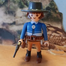 PLAYMOBIL Western *Cow boy du Far West avec chemise bleue  (SL)