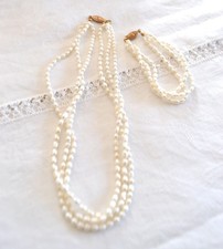 Parure vintage perle baroque