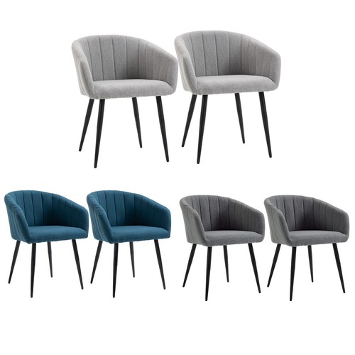 Homcom set sedie - 2, moderne