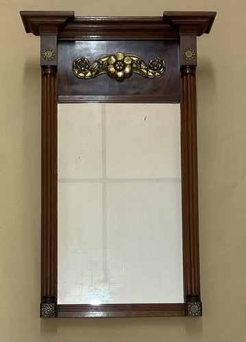 Specchio mogano legno dorato - mogano,