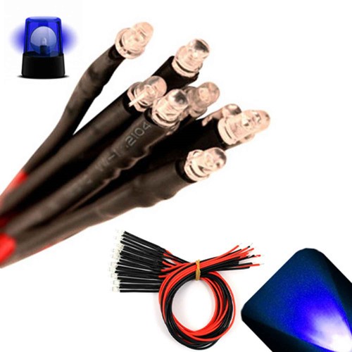 Led pre cablati 12v 3mm - 50, x
