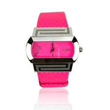Autentico orologio da polso donna Versace rosa fluo fucsia PSQ 99 ippodromo