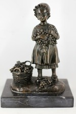 Statua ragazza bronzo scultura