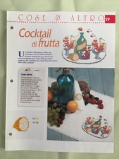 Schema punto croce Cocktail di frutta tovaglietta 