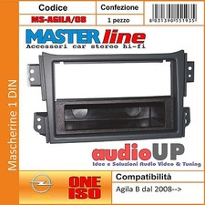 MASCHERINA AUTORADIO 1 DIN OPEL AGILA B 2008--> ADATTATORE UN DIN - MASTERLINE