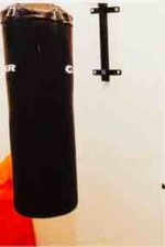 Sacco Boxe Pieno Nero Sacco da Allenamento Pugilato MMA Kick Boxing Gimer+STAFFA