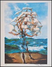 SALVADOR DALI * La Nave * 50 X