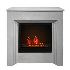 Camino a bioetanolo da terra BELLINI in legno effetto Cemento Made in Italy L...