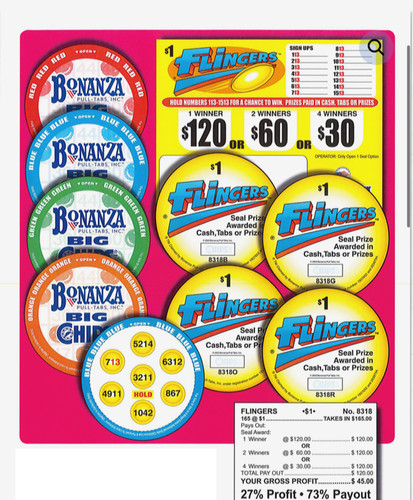 Pull tab chips gioco - pull,