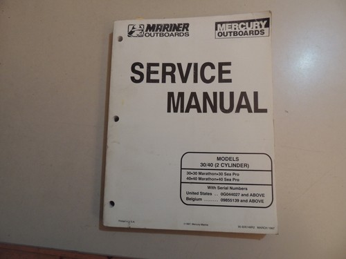 Manuale officina mariner - officina,