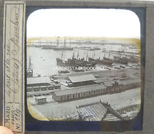  foto 1880 SPAGNA MARITTIMA BARCELLONA MOLO PORTO BARCA NAVE