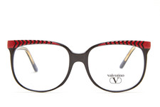 VALENTINO quiet luxury occhiali vintage anni 80 montatura farfalla nera rosso