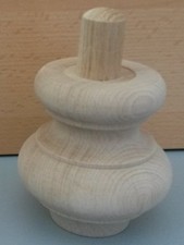 PIEDE PIEDINO MOBILE DIAMETRO 70 ALTO 80 LEGNO ONTANO GREZZO