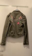 Giacchetto jeans verde donna denny rose strass M