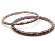 BRACCIALI ORIENTALI METALLO CLOISONNE - COPPIA