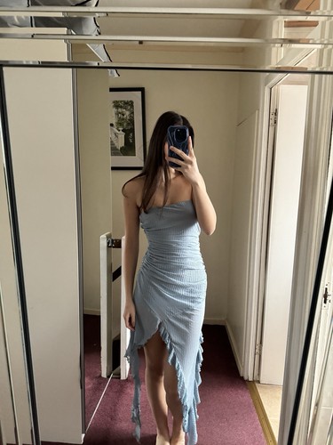 Abito zara blu plissettato - abito, con