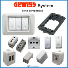 GEWISS SYSTEM serie Compatibile Bianca presa interruttore bipolare placca scatol
