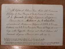 BIGLIETTO DI INVITO ALLE NOZZE Principe ereditario Maria Jose' 1930 originale