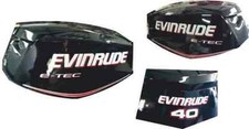 ADESIVI MOTORE FUORIBORDO EVINRUDE 40 E - TEC PER CALANDRA BIANCA O NERA