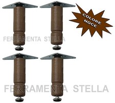 4 PZ PIEDINI PIEDI GAMBE LEGNO