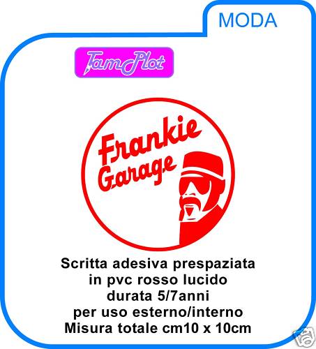 Adesivo frankie garage - adesivo,