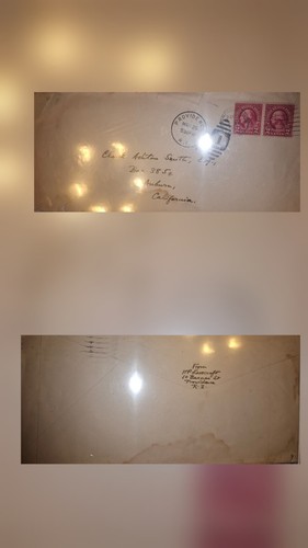 Lovecraft signed envelope - h.p.,