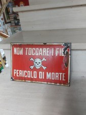 ANTICA TARGA Smaltata INSEGNA